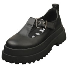 Buffalo Pluto Jane Vegan Womens Platform Shoes in Black