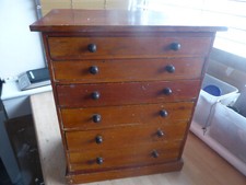 miniature collectors chest of drawers, coins/eggs/rocks/fossils