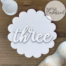 Three Cursive Cookie Stamp