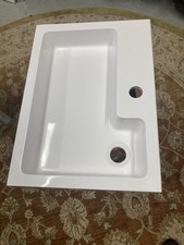 Counter Top Sink White Rectangular Ceramic Basin  Used Size 50cmx36cmx9deep