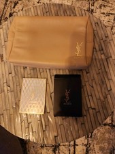 YSL Cream/ beige  Makeup Bag