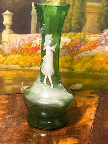Antique mary gregory green - antique,