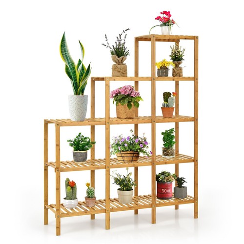 Tier bamboo plant holder - bamboo,