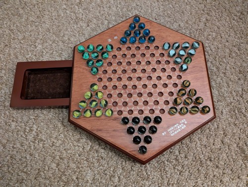 Chinese checkers wooden game - checkers,