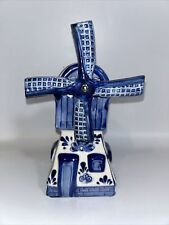 Windmill, Blue Holland Style, Spinning Windmill, 7” Tall
