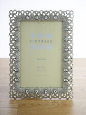 Vintage Ornate silver photo frames beads & crystals 4x4, 6x4, 7x5 inch pictures.