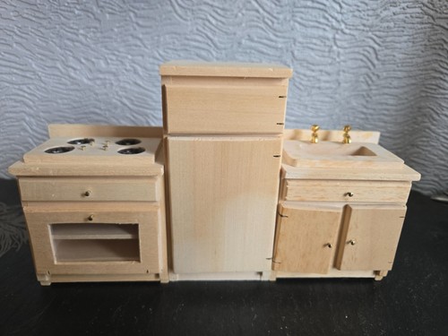 Doll house furniture bare wood - doll,