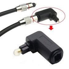 90 Degree Digital Optical Audio Cable Adapter Male to Female Right Angle Toslink