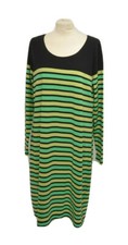 Hebbeding Green Stripe Dress  (Size 3 / UK Large)