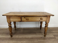 DINING TABLE Antique Pine Kitchen Farmhouse Rustic Drawer FREE DELIVERY