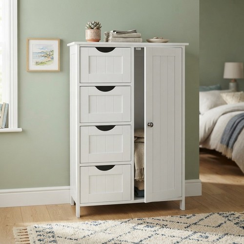 Spacious white storage cabinet - white,