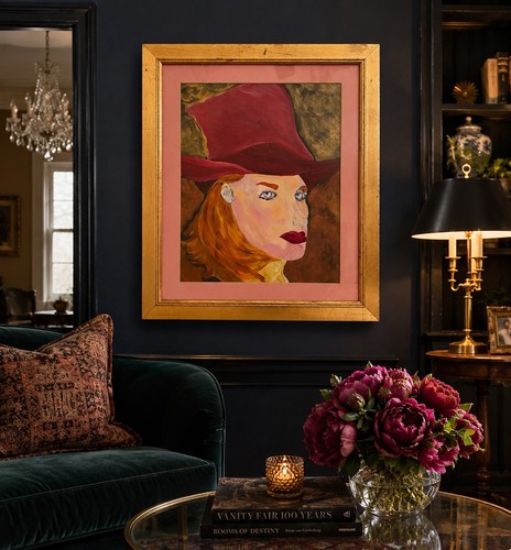 Original framed portrait art - original,