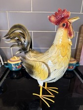 Cooper and Cooper Multicoloured Metal Cockerel Ornament. Made In England.