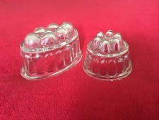 Two Vintage Glass Jelly Moulds