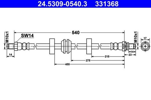Brake hose ate fits - fits, ford