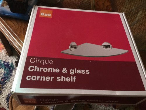 25x25cm glass corner shelves - ,