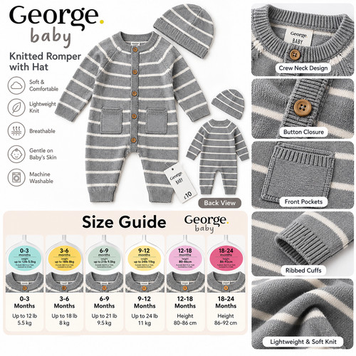 George baby grey striped - baby,