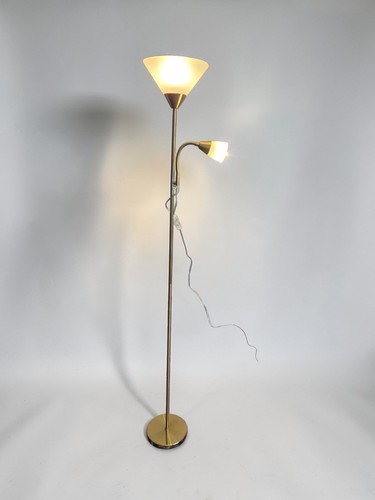 Brass uplighter floor lamp - brass,