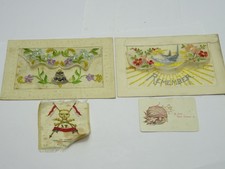 2 x Antique WW1 Silk Post