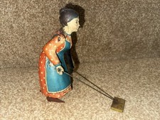 RARE BRIGHT DISTLER BUSY LIZZIE WINDUP TIN LITHO TINPLATE ANTIQUE GERMANY TOY