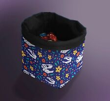 Dice Bag, Black Dinosaur Fossil Draw Bag, D&D Board Games Tabletop Gaming Gift