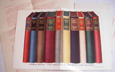 World Books fine editions in buckram 1948 flyers order forms etc
