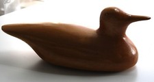 Wooden Decoy Duck, Scandinavian inspired. Golden wood tones, possibly 1980’s. 