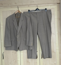 Varteks Beige Smart Formal Wool Blend 2 Piece Work Suit - Mens Size 52 W48 L28.5