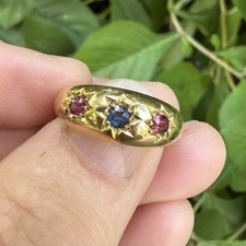 Antique 18K Yellow Gold Ruby