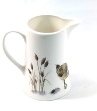 Gisela Graham London Nautical White Sandpiper Sea Bird China Jug Pitcher Charity