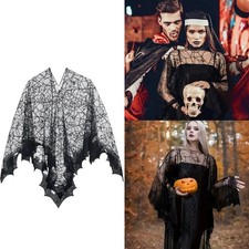 Halloween Webs Shawl for Women and Girls in Theme Proms Costume Spiders