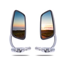 7/8"Motorcycle Rearview Mirror Chrome Rectangle Mirror for ATV Dirt Bike Scooter
