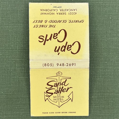 Vintage matchbook sand sailer - vintage,