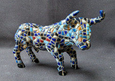 Barcino Mosaic Spanish Bull Figurine