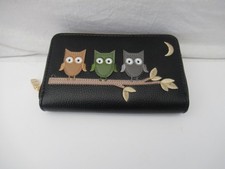 Faux? Leather Purse With Owls