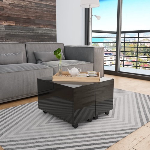 Coffee table high - coffee, gloss