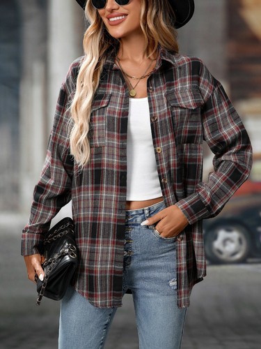 Ladies checks shirts casual - checks,