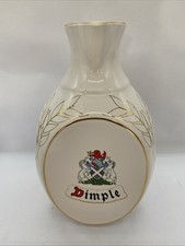 Dimple Whiskey Ceramic Jug White And Gold Very Nice ?