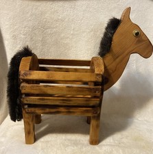 Vintage Brown Wood Horse Box