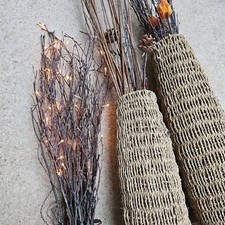 Wicker Ornaments/ Vases Set of