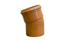 110mm 4" SINGLE ELBOW BEND 15 DEG POLYPIPE OSMA WAVIN UNDERGROUND DRAINAGE