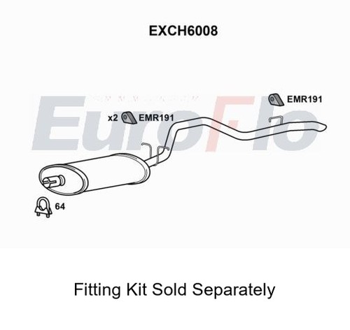 Rear muffler silencer insert - muffler,