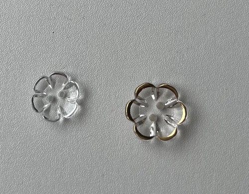 Flower buttons golden - buttons,, &