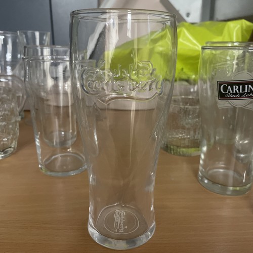 Carlsberg retro pint - retro, glass