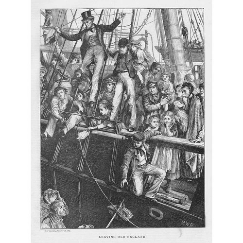 Victorian emigrants leaving - emigrants,