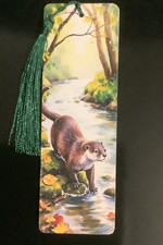 Otter wooden bookmark - otter, /