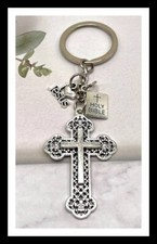 CROSS KEYRING WITH BIBLE &