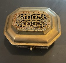 Antique Decorative Brass Indian Paan/ Betel Nut Box Collectible Decorative Box