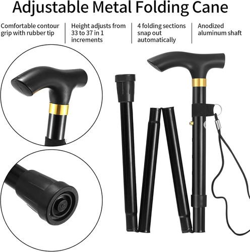 Adjustable folding walking - adjustable,