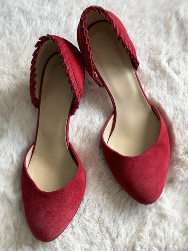 Hobbs red suede leather court - hobbs,